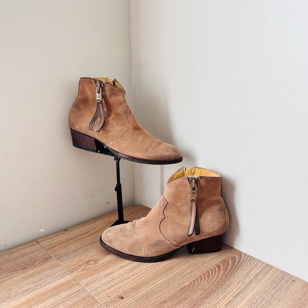 Bussola Alameda suede Western ankle boots Brown Suede Women’s size 7.5